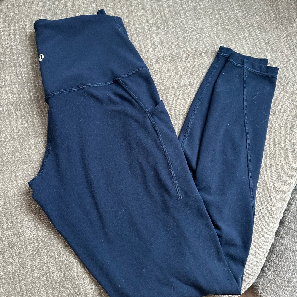 Lululemon Wunder Under Navy leggings